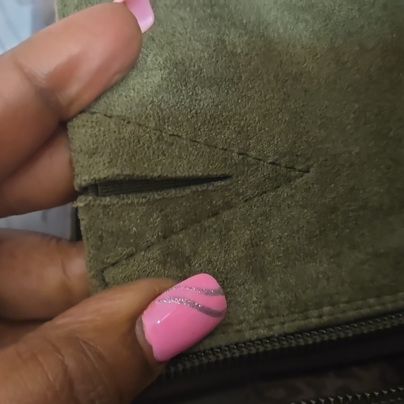 Rialto Chung Faux Suede Mid-Calf Booties-Olive Green Sz 9M - Picture 6 of 10